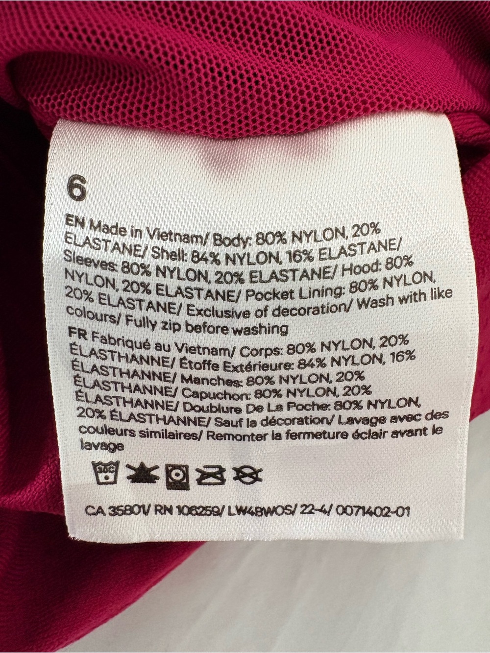Lululemon SenseKnit Composite Running Jacket Size 6 Pomegranate EUC - Picture 13 of 14